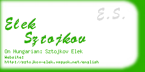 elek sztojkov business card